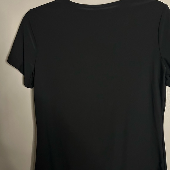 NWT Antthony Originals black slinky short sleeved top size S - Picture 9 of 11